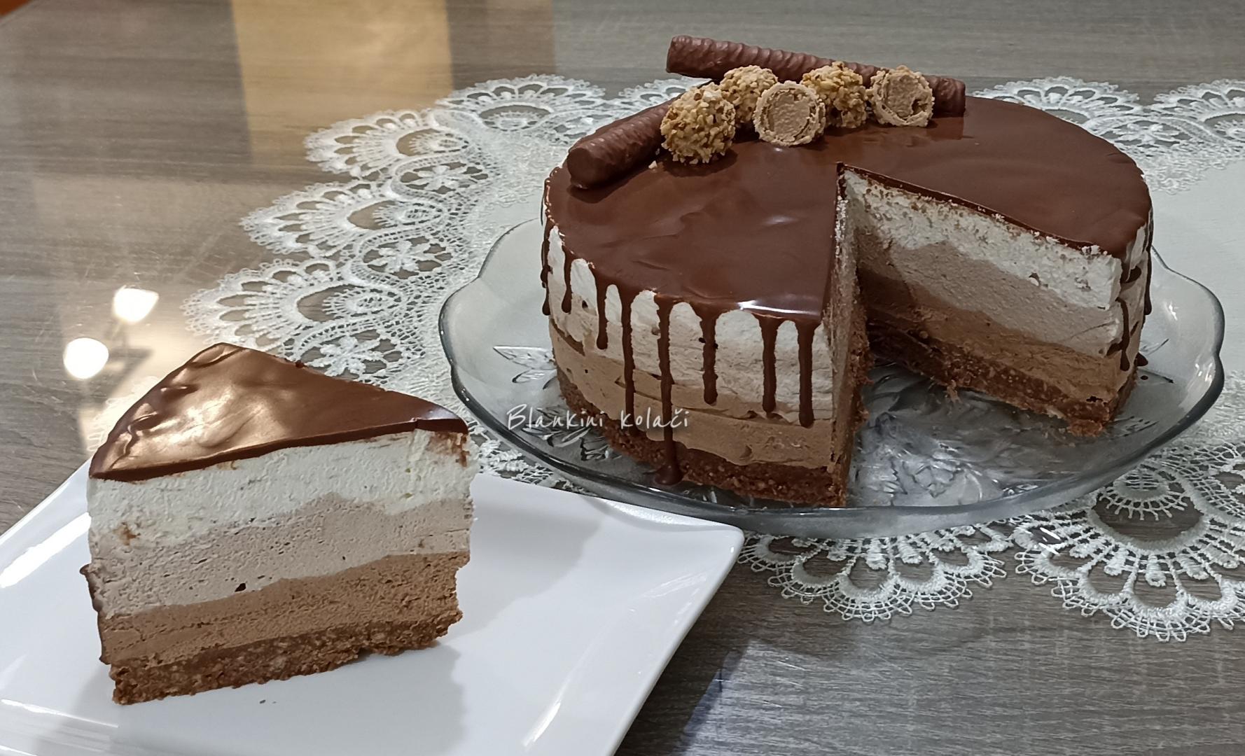 Torta s tri vrste čokolade